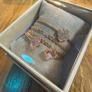 Gold And Pink Bracelet Set